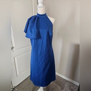 Ashley Stewart One Shoulder Blue Dress
